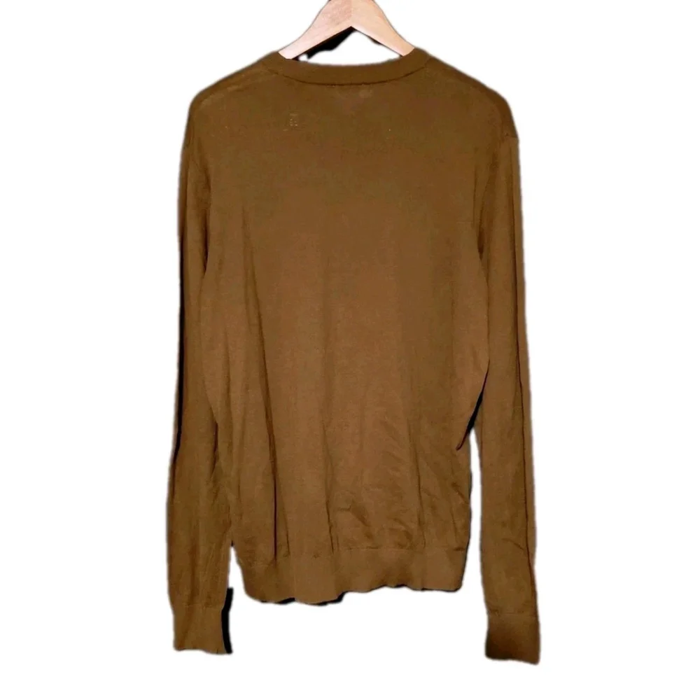 DIESEL K-FREEX-NEWPRINT KNIT Cotton Sweater Logo Patch Coffee Brown Mens XL NWT